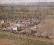 Theodore Robinson Bird-s-Eye  View Giverny France Sweden oil painting artist